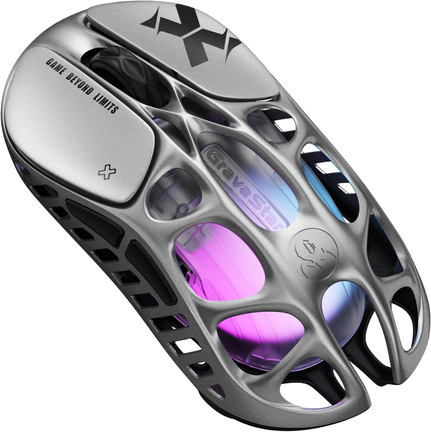GravaStar Mercury X Wireless Gaming Mouse - Interstellar Silver GravaStar Mercury X Wireless Gaming Mouse - Interstellar Silver